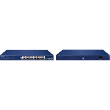 Коммутатор PLANET Layer 3 24-Port 10/100/1000T 802.3at PoE + 4-Port 10G SFP+ Stackable Managed Switch (370W PoE budget, Hardware stacking up to 8 units, hardware-based Layer 3 IPv4/IPv6 Routing and VRRP, supports ERPS Ring)