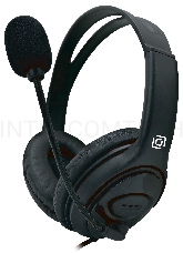 Наушники с микрофоном Oklick HS-M400 черный 1.8м накладные оголовье (1532019)