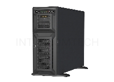 Серверный корпус 4U, ATX /E-ATX, Tower,8x3.5 hs +3x5.25 int + 1x3.5  SAS/SATA, 12Gbps Backplane (for 3.5 HDD) including Rear Fan Module Kit*2, and converter cables for GPU AOC PWR ; 2000W CPRS(1+1) (power cord not included)