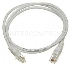 Кабель Патч-корд Lanmaster UTP TWT-45-45-1.0-GY вилка RJ-45-вилка RJ-45 кат.5е 1м серый ПВХ (уп.:1шт)