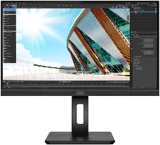 Монитор 23.8 AOC Q24P2Q Black с поворотом экрана (IPS, 2560x1440, 75Hz, 4 ms, 178°/178°, 250 cd/m, 50M:1, +HDMI, +Displ