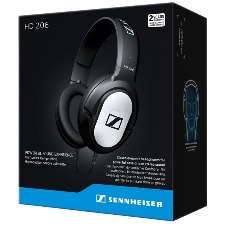 Наушники Sennheiser HD 206 накладные закрытые 21-18000Гц 3м gold 3.5мм адаптер на 6.3мм 108дБ, 507364
