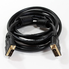 Кабель VCOM DVI<-->DVI Dual Link (25M-25M), 3m, 2 фильтра, позолоченные контакты