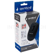 Мышь беспров. Gembird MUSW-365, 2.4ГГц, черн, soft touch, 3кн, 1000DPI