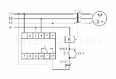 Реле контроля фаз CZF-310 (1 модуль; монтаж на DIN-рейке; 3х400/230+N 8А 1NO/NC IP20) F&F EA04.001.005