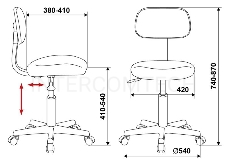 Кресло Бюрократ CH-1201NX/CHERRY бордовый