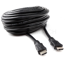 Кабель HDMI Cablexpert CC-HDMI4L-20M, 20м, v2.0, 19M/19M, серия Light, черный, позол.разъемы, экран, пакет