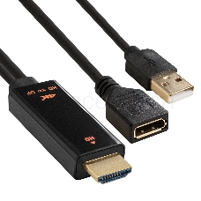 Конвертер HDMI-DisplayPort ExeGate EX-A-HDMIM-DPFU2-0.15 (19M/U2AM+20F, с питанием USB2.0)