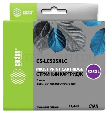 Картридж струйный Cactus CS-LC525XLC голубой для Brother DCP-J100/J105/J200 (16.6мл)