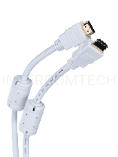 Кабель HDMI 19M/M ver 2.0, 10М, 2 фильтра, белый  Aopen <ACG711DW-10M>