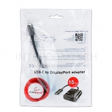 Переходник Cablexpert USB Type-C/DisplayPort, 15см, пакет (A-CM-DPF-01)