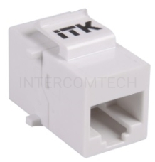 Проходной адаптер кат.5E UTP, RJ45-RJ45, тип Keystone Jack | CS7-1C5EU | ITK