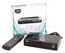 Ресивер эфирный цифровой DVB-T2/C HD HD-225 метал, дисплей DOLBY DIGITAL, Эфир