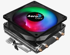 Кулер CPU Aerocool Air Frost 4 (универсальный, 125W, 25.7 dB, 1800 rpm, 90мм, 3pin, подсветка, медь+ алюминий) RTL