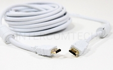 Кабель HDMI 19M/M ver 2.0, 10М, 2 фильтра, белый  Aopen <ACG711DW-10M>