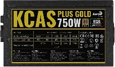 Блок питания Aerocool KCAS PLUS GOLD 750W <750W, ATX v2.4, APFC, Fan ARGB 12cm, 80+ Gold, Retail>