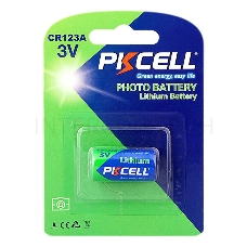 Литиевый элемент питания PKCELL CR123A-1B тип - CR123A 1 шт в блистере