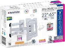 Кронштейн Kromax DIX-18 white, 22-65, max 40 кг, max VESA 400x400 мм