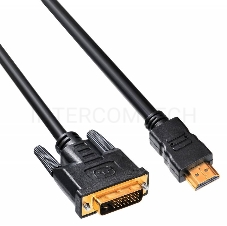 Кабель Buro HDMI-19M-DVI-D-10m 24M/19M 10м позол/ферритовые кольца