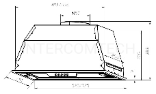 Вытяжка встраиваемая Lex GS Bloc P 600 черный управление: кнопочное (1 мотор)