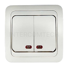 Выключатель 2-кл. CLASSICO с подсвет. 2123 бел. ASD / IN HOME 4680005959877