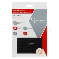 Внешний корпус для HDD Gembird EE2-U2S-5 2.5  EE2-U2S-5, черный, USB 2.0, SATA