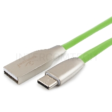 Кабель USB 2.0 Cablexpert CC-G-USBC01Gn-1M, AM/Type-C, серия Gold, длина 1м, зеленый, блистер