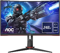МОНИТОР 31.5 AOC C32G2ZE Black-Red (VA, изогнутый, 1920x1080, 240Hz, 1 ms, 178°/178°, 300 cd/m, 80M:1, +2xHDMI 2.0, +Di