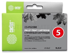 Картридж струйный Cactus CS-PGI5BK черный для Canon Pixma MP470/ MP500/ MP520/ MP530 (23,6ml)