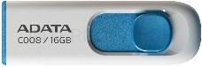 Флеш Диск AData 16Gb C008 AC008-16G-RWE USB2.0 белый