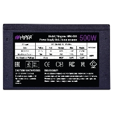 Блок питания HIPER HPA-500 (ATX 2.31, 500W, Active PFC, >80 efficiency, 120mm fan, черный) BOX