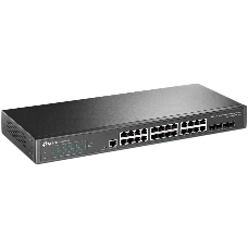 Коммутатор TP-Link JetStream™ 24-port Gigabit L2/L2+ Managed Switch with 4 SFP slots, support SDN controller, abundant L2/L2+ features, 1U rack mountable, full managed via web UI/CLI/Console/SSH/Telnet/SNMP.