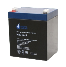 Батарея Парус-электро HM-12-5 (AGM/12В/5Ач/клемма F2), 90х70х101мм