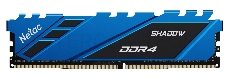 Модуль памяти DDR4 Netac Shadow 8GB 3600MHz CL18 1.35V / NTSDD4P36SP-08B / Blue / with radiator