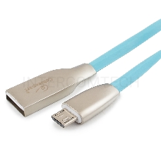 Кабель USB 2.0 Cablexpert CC-G-mUSB01Bl-1M, AM/microB, серия Gold, длина 1м, синий, блистер