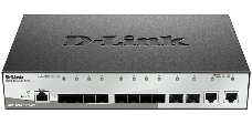 Коммутатор D-Link DGS-1210-12TS/ME Управляемый 2 уровня с 10 портами 1000Base-X SFP и 2 портами 10/100/1000Base-T