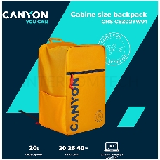 Рюкзак CANYON cabin size backpack for 15.6 laptop ,polyester ,yellow