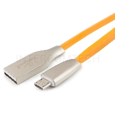 Кабель USB 2.0 Cablexpert CC-G-mUSB01O-1M, AM/microB, серия Gold, длина 1м, оранжевый, блистер