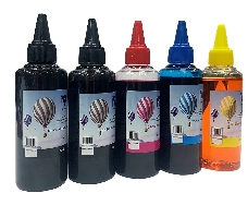 Чернила NV PRINT для аппаратов Epson, комплект 5 цветов (пигментные Bk + водные Bk,C,M,Y) по 100 мл