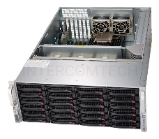 Платформа SuperMicro 6049P-E1CR24L noCPU(2)Scalable/TDP 70-205W/ no DIMM(16)/ 3008RAID HDD(24)LFF/ 2x10Gbe/ 5xFH/ 2x1200W