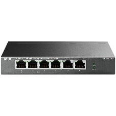 Коммутатор TP-Link 4-port 10/100Mbps Unmanaged PoE+ Switch with 2 10/100Mbps uplink ports, meta case, desktop mount, 4 802.3af/at compliant PoE+ port, 2 10/100Mbps uplink ports, DIP switches for Extend mode, Isolation mode and Priority mode, up to 250m Po