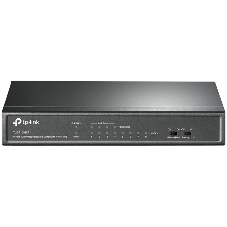 Коммутатор TP-Link 8-Port 10/100Mbps Unmanaged Switch with 4-Port PoE, metal case, desktop mount, PoE budget 41W.