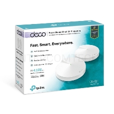 Роутер беспроводной TP-Link Deco M9 Plus (DECO M9 PLUS(2-PACK)) AC2200 10/100/1000BASE-TX белый (упак.:2шт)