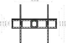 Кронштейн ONKRON Кронштейн ONKRON/ 40-80 макс. 800*600, наклон 0º, поворот 0º, от стены 35мм, вес до 75кг, черный