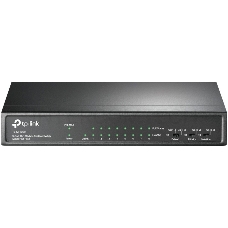 Коммутатор 9-port 10/100Mbps unmanaged switch with 8 PoE+ ports, compliant with 802.3af/at PoE, 65W PoE budget, support 250m Extend Mode, Priority mode and Isolation mode, desktop mount, plug and play.