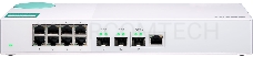 Коммутатор QNAP QSW-308-1C Unmanaged 10 Gb / s switch with 3 SFP + ports, of which 1 is combined with RJ-45, and 8 1 Gb / s RJ-45 ports, bandwidth up to 76 Gb / s, support JumboFrame