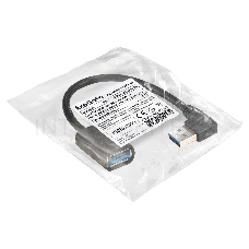 Удлинитель USB 3.0 ExeGate EX-CC-USB3-AMAF-0.15L (Am/Af, угловой 90-градусный коннектор (горизонтальный левый), 0,15м)