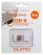 Флэш Диск USB 2.0 QUMO 8GB NANO QM8GUD-NANO-W White