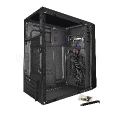 Корпус Minitower ExeGate BAA-107U Black, mATX, <без БП>, 1*USB+2*USB3.0, Audio