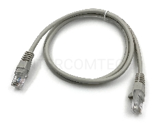 Патч-корд Buro cat5E 1м серый RJ-45 (m)-RJ-45 (m)